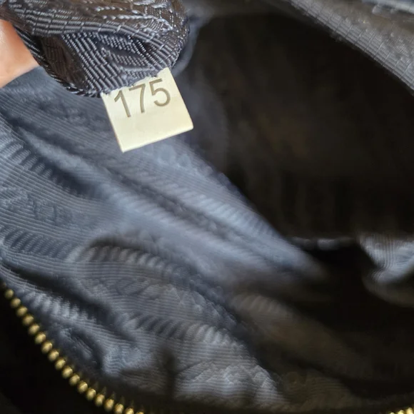 Prada Navy Blue Nylon Tote Bag with Gold Hardware - Picture 9 of 11